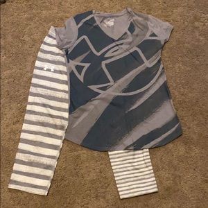 Girls UA/Under Armour Capri set. Size YLG